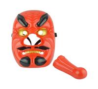 LIFKOME Maschera da Demone Giapponese per Cosplay e Feste con Elastico Colorata e Ispirata al Teatro Tradizionale per Masquerade e Spettacoli