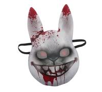 LIFKOME Maschera Halloween Coniglio Horror Sangue Realistica per Adulti Maschera Spaventosa per Role Play e Feste Tema Accessorio Casa Infestata per Trick-treat