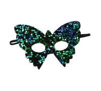 LIFKOME Maschera Masquerade Verde con Paillettes Elegante per Donna Adatta Feste Halloween e Cosplay Comfort Sicuro e Facile da Indossare