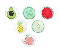 LIFKOME Mascherina Occhi Ghiaccio a Forma di Frutta 6 Pezzi Gel Pvc per Terapia Caldo e Freddo e Sollievo Dalla Fatica Oculare