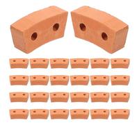 LIFKOME Mattoni in Miniatura Facili da Assemblare 30 Pezzi Khaki in Argilla Ceramica per Set di Mattoncini per Artigianato