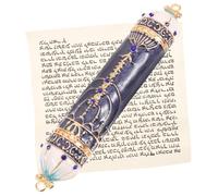 LIFKOME Mezuzah in Metallo retrò per Porta con Pergamena Religiosa Decorazione Ebraica Sacra per Casa Ornamento Resistente e Realizzata a Mano