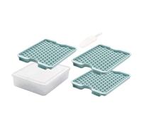 LIFKOME Mini Stampi per Ghiaccio con e Scatola Conservazione Vaschette per Ghiaccio Piccole per Freezer Materiale per Whiskey Bevande e Cocktail