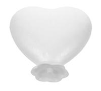 LIFKOME Modello di Cuore in Schiuma da 22 Cm con Base, Stampo a Forma di Cuore Bianco Vuoto per Decorazioni Nuziali, Centrotavola e Progetti Artistici Fai da Te