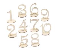 LIFKOME Numeri da Tavolo in Legno 10 Pezzi Decorazione Pratica per Cerimonia e Occasione Design Semplice e Delicato per Allestimento Tavolo
