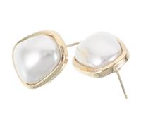 LIFKOME Orecchini Perla Simulata Geometrici Leggeri da Donna Piccoli Studs Eleganti per Regalo Design Moderno e Minimalista Gioielli di Moda Raffinati