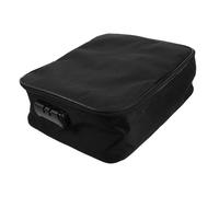 LIFKOME Organizer Documenti Con Serratura Combinazione Borsa Porta Documenti Multilivello Grande Capacità Per Viaggio e Casa Custodia Elegante Nera Con Chiusura Password Sicura