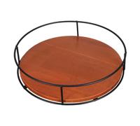 LIFKOME Organizer Girevole Spezie con Base Antiscivolo Portaspezie Rotante in Cucina e Bagno Supporto per Contenitori e Condimenti Nero
