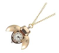 LIFKOME Orologio da Tasca a Forma di Coleottero, Retrò, Dorato | Lega di Zinco e Quarzo, Finitura Lucida, Effetto Decorativo, una Lettura Agevole