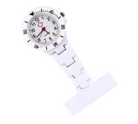 LIFKOME Orologio Da Tasca Da Infermiera Donna Spilla Bianco, Quadrante Grande, Funzionamento a Batteria, Orologio Infermieristico Per Studenti e Operatori Sanitari, Uso Ospedaliero e Clinico