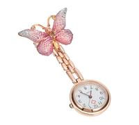 LIFKOME Orologio Da Tasca Infermiera Telescopico in Vetro e Lega Spilla, Orologio Da Guardia Da Donna Per Uso Medico e Personale Sanitario