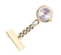 LIFKOME Orologio Da Tasca Per Lega Di Zinco Orologio Luminosa Con Spilla Di Sicurezza Design Elegante Rosa Oro Facile Da Leggere Per Professionisti Medici e Per Amici e Famiglia