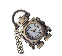 LIFKOME Orologio Da Tasca Robot in Metallo Catena Per Collo Accessorio Retrò Design Vintage Per Amanti Dei Robot