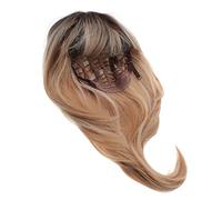 LIFKOME Parrucca Corta Donna Riga Centrale Parrucca Sintetica Liscia Spalle Accessori Capelli