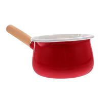 LIFKOME Pentolino Smaltato Piccolo da Rosso Antiaderente Multifunzione con Beccuccio Casseruola per Latte Salse e Cottura Pasta Piatto Riscaldamento Uniforme