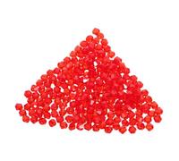 LIFKOME Perline Rosse Sfaccettate Bicone in Plastica Cristallo Effetto Vetro Resistenti e Uniformi per Creazioni di Gioielli Artigianali per Bracciali e Collane Fai da Te