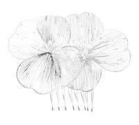 LIFKOME Pettine per Chioma da Sposa Floreale in Argento Design Barocco Accessori per Chioma da Matrimonio Resistenti e Decorativi Pettine Laterale Elegante per Abiti da Sposa e