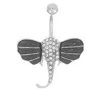 LIFKOME Piercing Ombelico Elefante Anello Donna Acciaio Inossidabile Decorazione Pendente Gioiello Corpo Piercing Ombelico