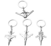 LIFKOME Portachiavi Aereo Da Guerra 4 Pezzi Ciondoli in Lega a Forma Di Jet Da Combattimento Per Auto e Zaini Ragazzo Ragazza e Studenti