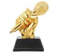LIFKOME Premio Microfono per Gara di Canto in Resina Decorativa, Premio Creativo ed Elegante per Concorso di Canto Studenti, Uso Duraturo e Decorazione per Ufficio Colore Colore Casuale