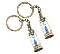 LIFKOME Sand Timer Portachiavi 2Pcs Clessidra Portachiavi Clessidra Collana Zaino Portachiavi Retro Catena Chiave Clessidra Portachiavi Per Il Compleanno Regali Di Laurea