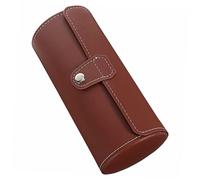 LIFKOME scatola per orologi in pelle automatico custodia per orologi vano Rack Espositore orologi portatile porta organizer per orologi contenitore di gioielli Panno floccato Light Brown