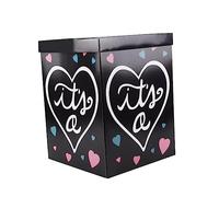 LIFKOME Scatola Pieghevole per Gender Reveal con Decorazione Party Ragazzo Ragazza e Compleanni Contenitore Robusto per Palloncini Boy Girl