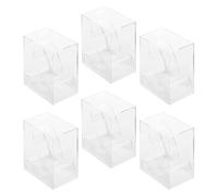 LIFKOME Scatola Porta Orologi in Plastica Leggera Trasparente Quadrata Design Semplice Set da 6 Pezzi per Conservazione e Regalo