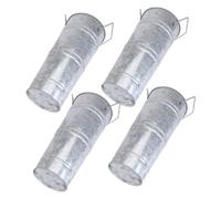 LIFKOME Secchio Per Fiori in Ferro Vintage 4 Pezzi, Vaso Per Fiori Rustico in Metallo Stile Country, Contenitore Floreale Decorativo Per Casa, Ingresso, Soggiorno