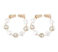 LIFKOME Set 2 Fermagli per Cardigan Perle Barocche, Spille per Colletto e Maglioni da Donna, Clip Decorativa Leggera per Scialle e Abbigliamento, Accessori Eleganti per Feste e Uso