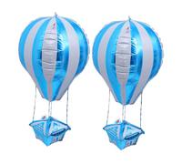 LIFKOME Set 2 Pezzi Palloncini Aerostatici in Alluminio Blu Decorazioni per Feste Compleanno Palloncini Decorativi Resistenti per Eventi e Scatti Fotografici