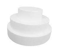 LIFKOME Set 3 Strati di Simulacri per Torte in Schiuma Bianca, Forma Rotonda Creativa per Decorazione Torta, Applicazione Versatile per Preparazione Dolci e Feste Nuziali
