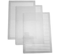 LIFKOME Set 3pezzi Stencil Righello per Disegno in Plastica Leggero e Portatile Spaziatura Linee 10mm, 9mm, 8mm, per Studenti e Professionisti in Biblioteche e Aule