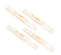 LIFKOME Set 4 Pezzi Clips Domino in Plastica Beige Slot Automatico per Carte, Accessori Creativi per Giochi a Domino per Attività Scolastiche di Gruppo Bambini