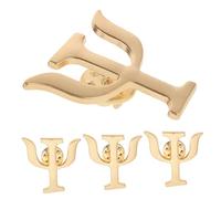 LIFKOME Set 4 Spille Psi in Lega Dorata per Professionisti della Psicologia Donna, Design Elegante e Versatile per Ufficio e Scuola, Spille Decorativa e Stile Unico
