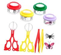 LIFKOME Set Custodia Insetti Barattolo Trasparente Visore Per Insetti Contenitore Per Kit Osservazione Osservazione Esterna