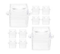 LIFKOME Set da 12 Scatole di Osservazione Insetti Lente D’Ingrandimento 4X4X4 CM Contenitori Trasparenti per Esterni Design Spazioso e Materiali Durevoli per Educazione Scientifica e
