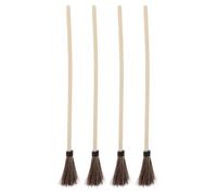 LIFKOME Set da 4 Pennelli ad Acqua in Crine di Cavallo Manico in Legno Strumenti per Marmorizzazione Artistica Pennelli per Pittura Texture Dettagliata per Tecniche Pittoriche su