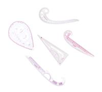 LIFKOME Set di 5 Righelli per Sartoria Multiuso in Plastica Scala Chiara e Alta Precisione, per Disegno di Curve e Progettazione di Abbigliamento
