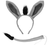 LIFKOME Set Di Cerchietti Per Con Orecchie Di Animali Cerchietto Per A Forma Di Coda Di Asino Accessori Per Feste Di Carnevale