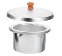 LIFKOME Set Pentola Fusione Cera in Alluminio 600 con Coperchio Argentato Accessorio Affidabile per Scaldacera Macchina per Sciogliere la Cera Facile da Pulire