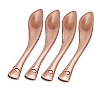 LIFKOME Spatole Cosmetiche in Metallo 4 Pezzi Rosa Dorato, Cucchiai per Trucco e Misurini per Crema Viso, Strumenti Leggeri per Applicazione Uniforme di Creme Occhi e Oli, Accessori