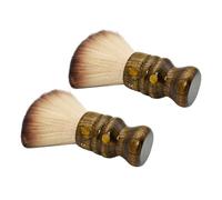 LIFKOME Spazzola per Chioma 2 Pezzi Setole Morbide e Manico in Legno Spolverino da Barbiere per Parrucchiere Accessorio Professionale per Pulizia Chioma Viso e Collo in Salone