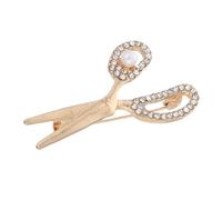 LIFKOME Spilla a Forma di Forbice in Metallo Lucido con Cristalli, Spilla da Bavero Unisex per Feste e Abbigliamento Formale