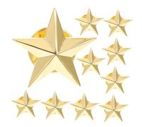 LIFKOME Spille a Forma di Stella a Cinque Punte in Lega Set da 10 Pezzi, Distintivi Metallici per Decorazioni Costumi da Festa, Accessori per Abbigliamento Uomo e Feste Tematiche