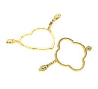 LIFKOME Stampi per Sigilli di Cera Fai da Te in Metallo 2 Pezzi Design Cuore e Foglia per Scrapbooking e Inviti Nozze Artigianali