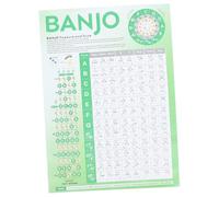 LIFKOME Tabella Banjo Accordatura Portatile per Principianti Poster Didattico Diteggiatura Facile da Leggere Strumento Pratico per Imparare e Creare Accordi Banjo
