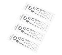 LIFKOME Tabella Oculistica per 4 Pezzi Grafici Standard per Test della Vista a Parete, Set Professionale per Esame Visivo Domestico, Adatta a Famiglie, Scuole e Asili