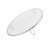 LIFKOME Tonda in Acciaio con Piedini Rete per Barbecue Cottura Vapore e Raffreddamento per Esterni e