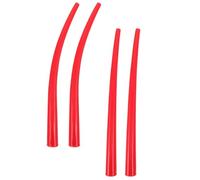 LIFKOME Ugello e Pistola per Calafataggio di Prolunga in Plastica Rosso 10.2" Curvo e Dritto, Applicazione di Precisione per Sigillante per Bottiglie di Colla Dura Bagno, Pavimenti